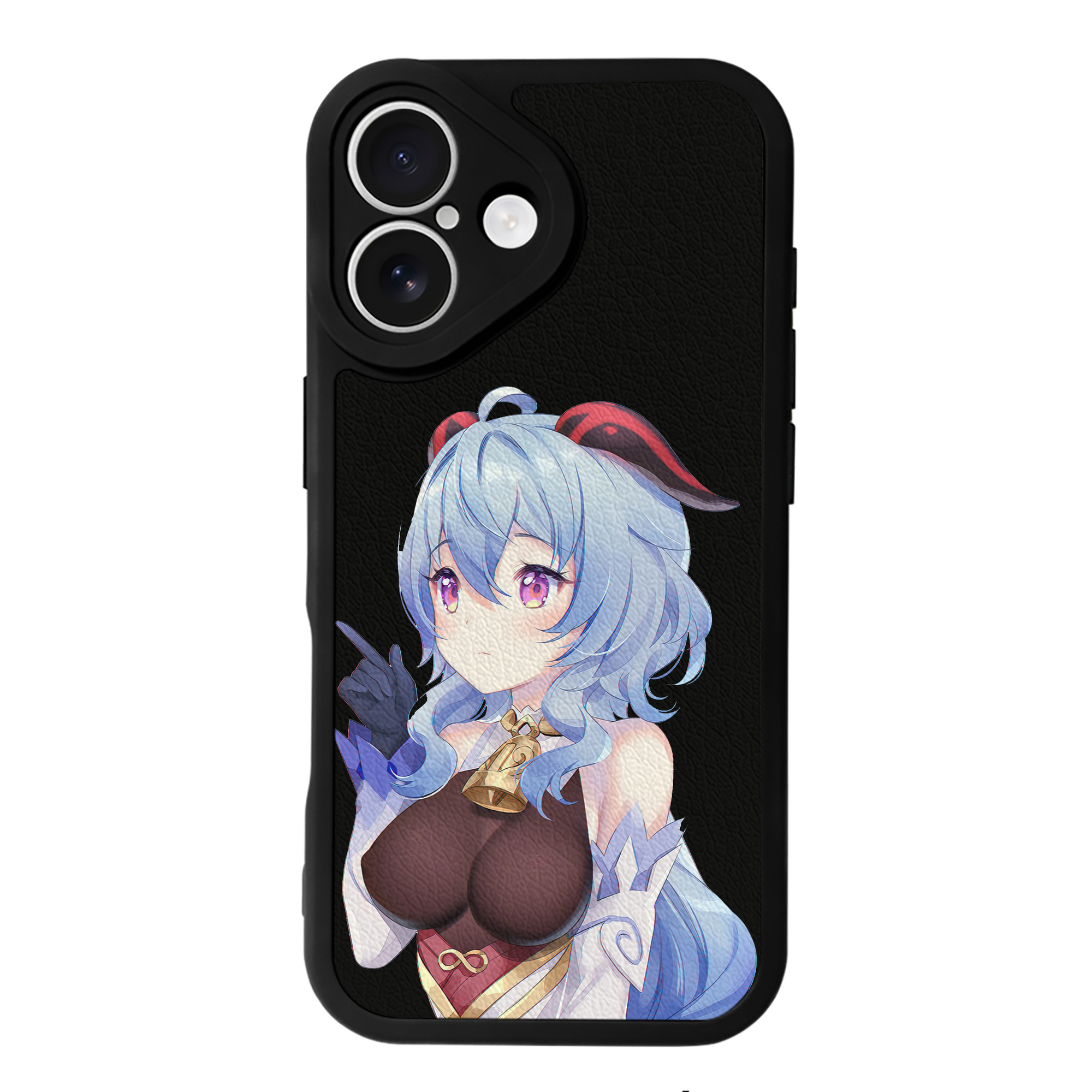 げんし神 甘雨 かんう genshin Ganyu 【iPhone 16シリーズ対応】シリコンスマホケース（レザー調） 材質：シリコン